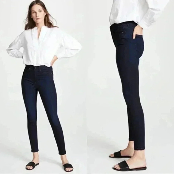 AYR Hi-Rise Skinny Jeans High Rise Stretch Jaguar Legs Dark - Picture 1 of 15